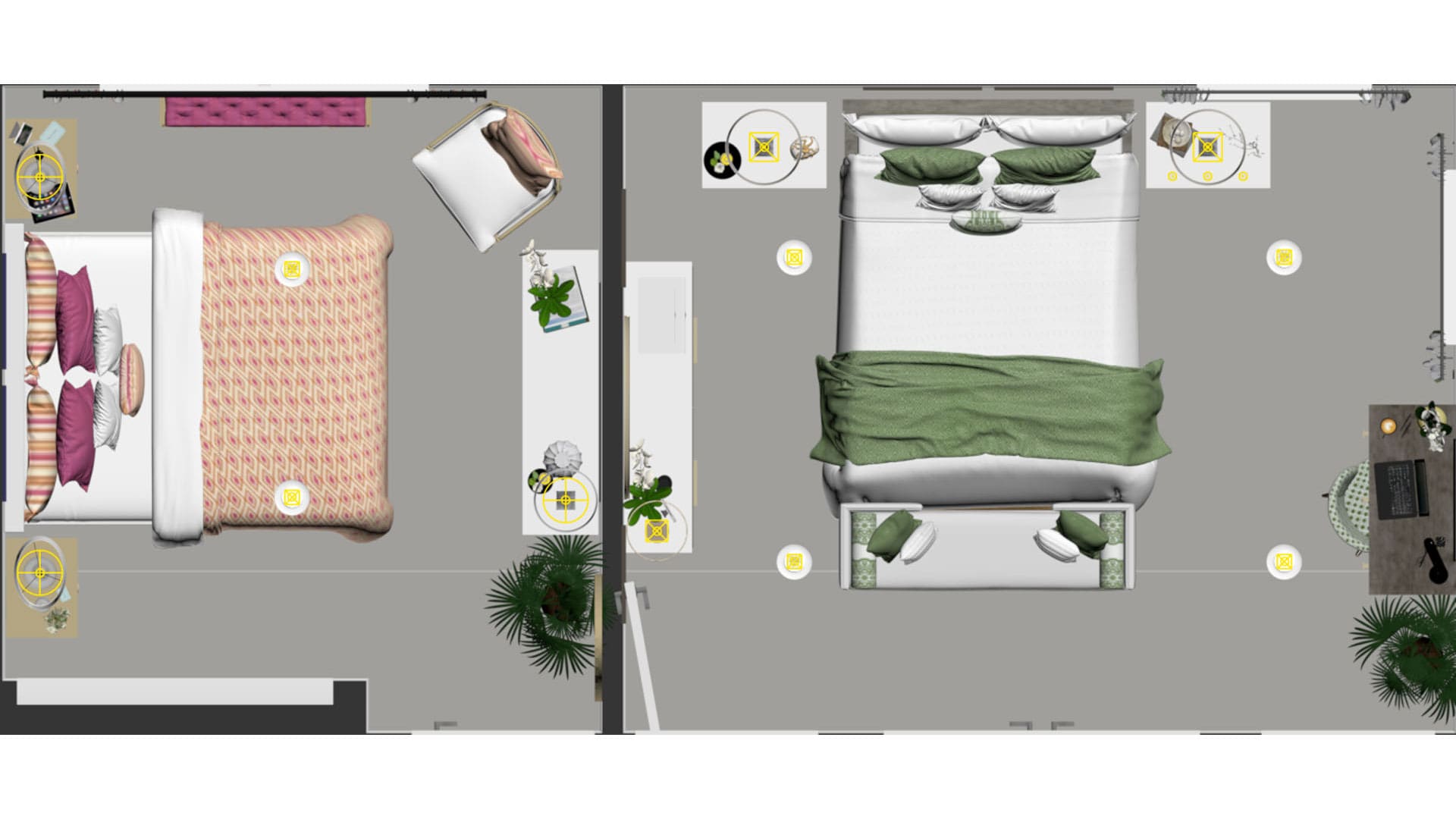 Bedrooms, Top-down View – Cypress