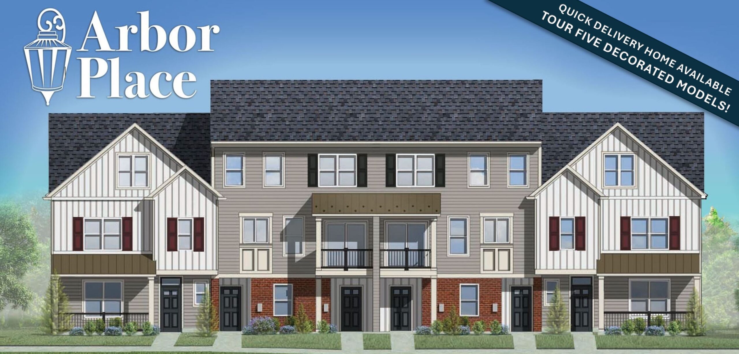 Arbor Place Norristown townhome elevation illustration