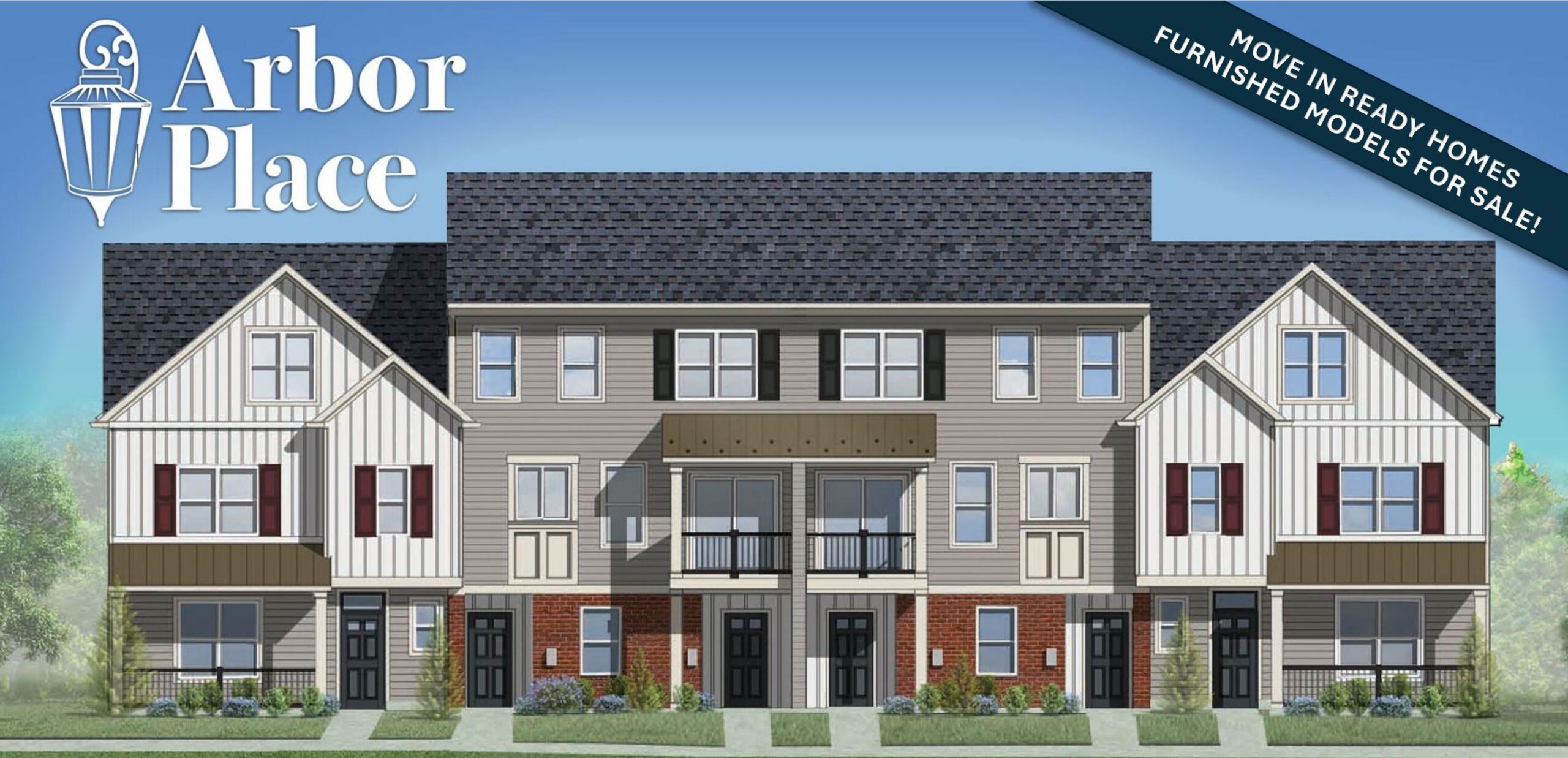 Arbor Place Norristown townhome elevation illustration