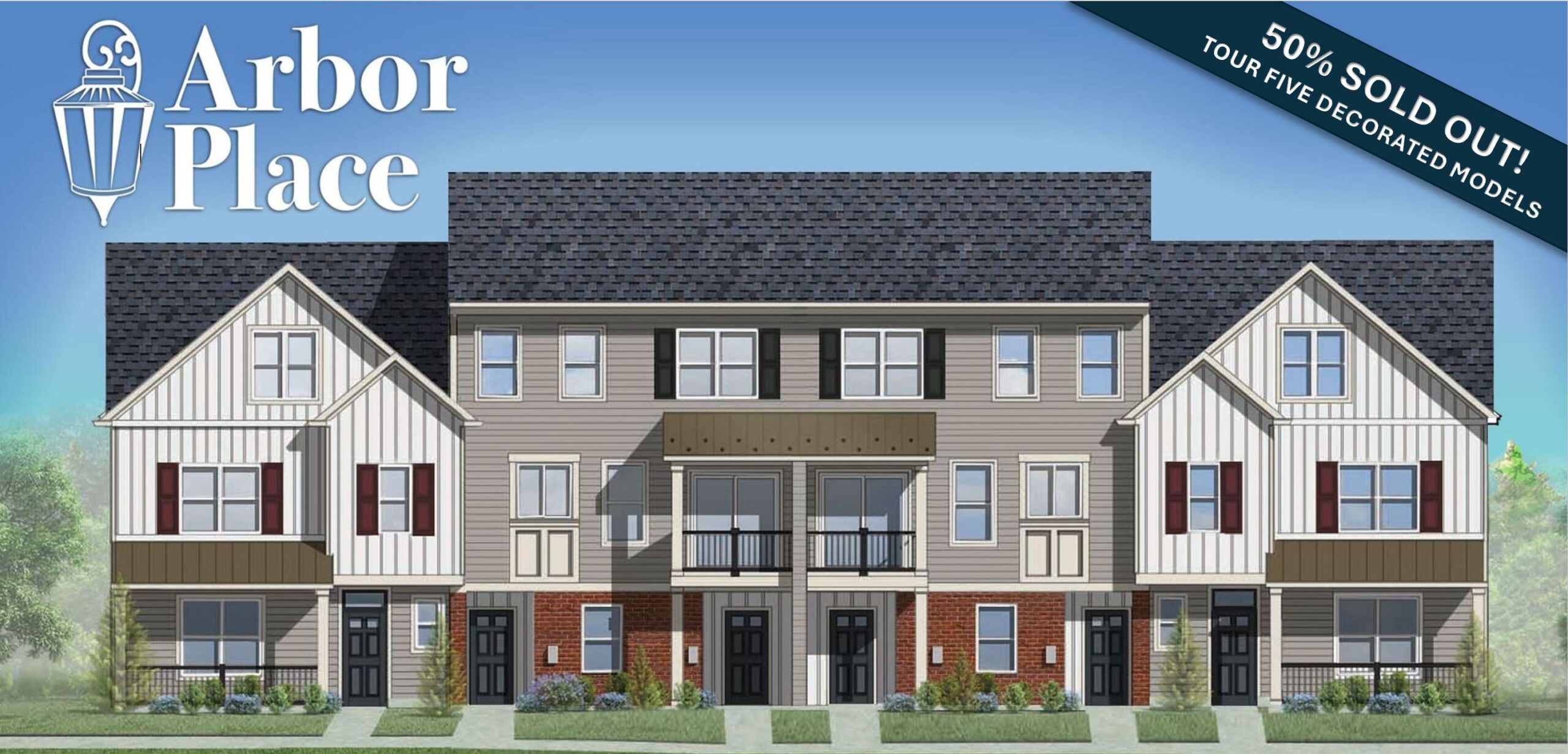 Arbor Place Norristown townhome elevation illustration