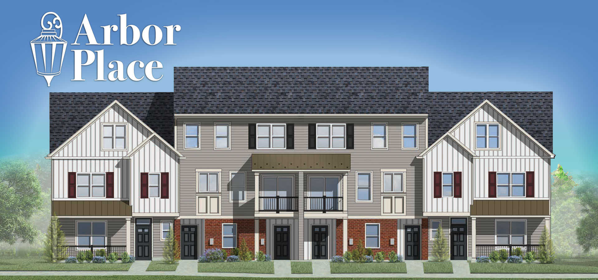 Arbor Place Norristown townhome elevation illustration